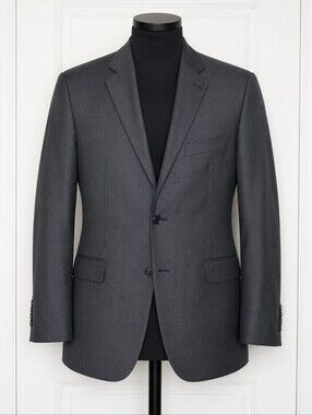 Guy Laroche Paris Super 100's Wool Blazer Sport Coat Charcoal Gray Men's